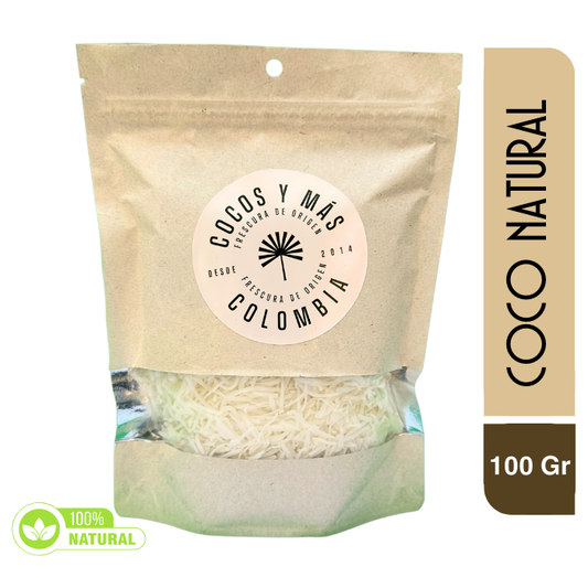 Coco rallado deshidratado natural sin conservantes - 100 gramos